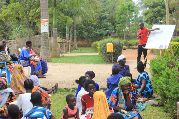 Muhammed Mukalu training youth in Iganga District