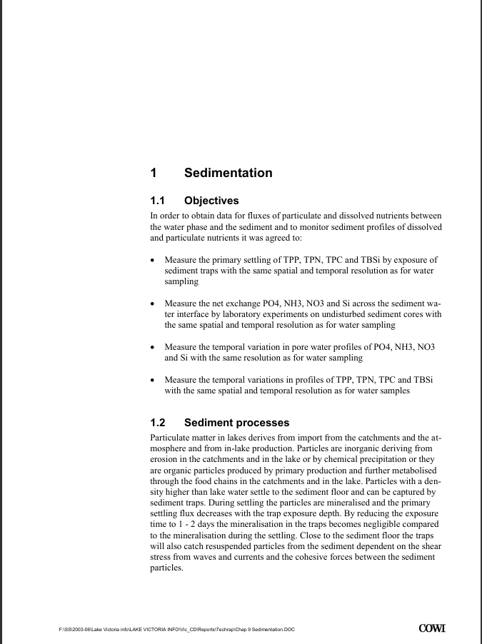 Chapter 7 sedimentation