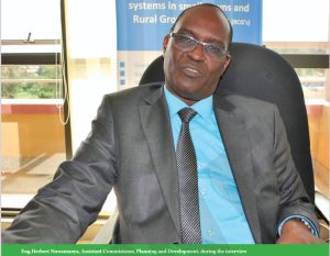 Eng. Herbert Nuwamanya, Assistant Commissioner, Planning and development during the interview