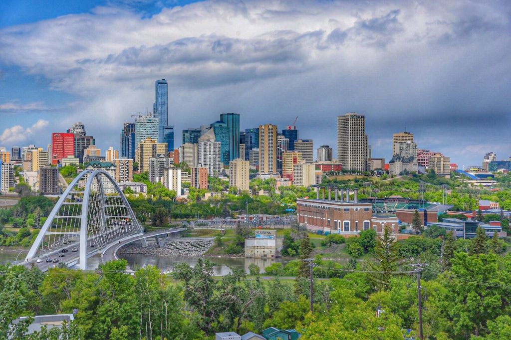 City of Edmonton River valley view