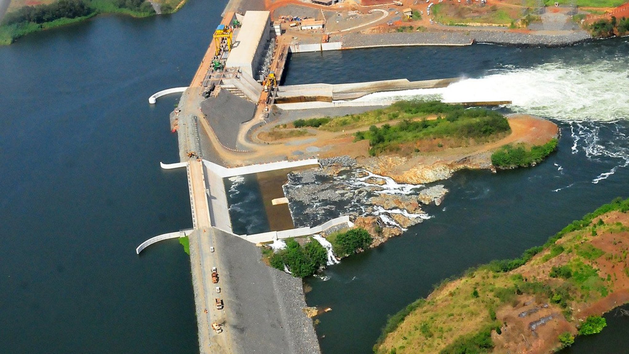 Bujagali Dam spillway