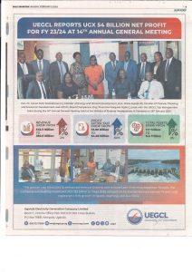 2025.2.3. DM Pg 9 UEGCL reports UGX 54B net profit