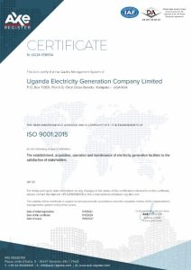 Cert Uganda Electricity Generation UG24-15805A