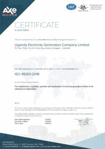 Cert Uganda Electricity Generation UG24-15805C