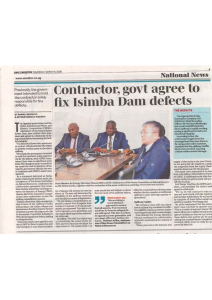 2025.3.6 Pg 6. Contractor, govt agree to fix Isimba Dam defects