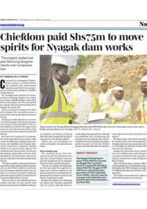 Chiefdom paid to move spirits for Nyagak dam works
